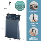 Cesta portabiancheria convertibile CleverMade 1 scomparto Oceano/Grigio Carbone Scuro
