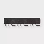Kit Ganci e Binari per Attrezzi da Garage - Brightroom™: Scaffale Portautensili in Acciaio, Organizzazione Garage, Porta Scope, Nero