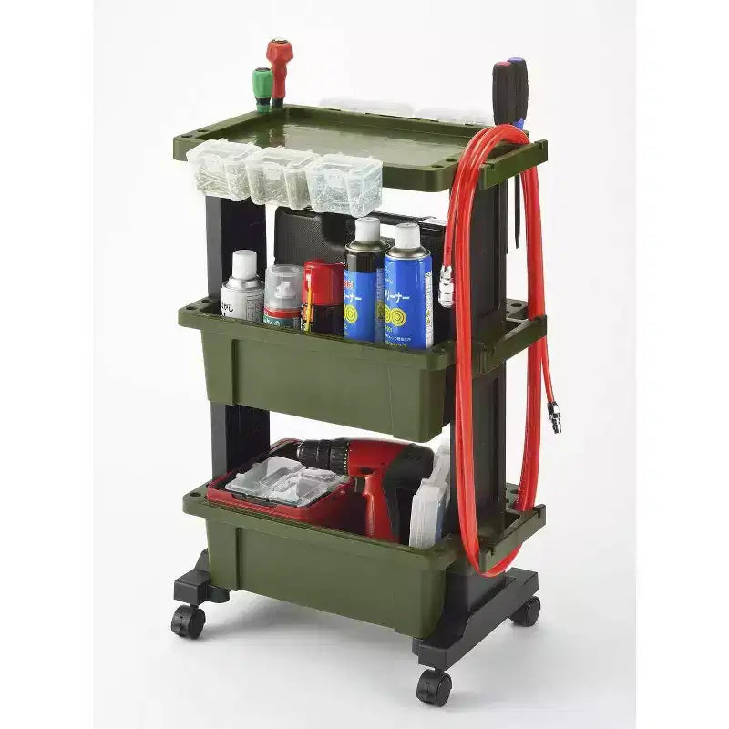 Carrello portautensili mobile impieghi gravosi JEJ Astage con ripiano superiore Verde/Nero
