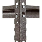 Scaffale portautensili da garage in acciaio senza bulloni Muscle Rack 30"Lx18"Px60"H a 4 ripiani, colore argento