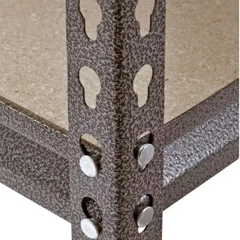 Scaffale portautensili da garage in acciaio senza bulloni Muscle Rack 30"Lx18"Px60"H a 4 ripiani, colore argento
