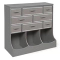 Badger Basket Storage Station with Eight Baskets and Three Bins Gray