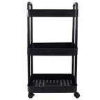 Organize It All Carrello multiuso a 3 ripiani con rotelle, nero