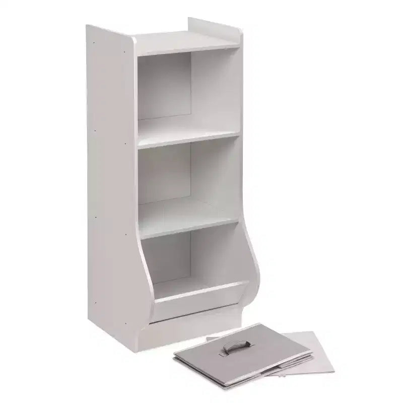 Badger Basket Mobile Contenitore Verticale con Cesto Reversibile Bianco