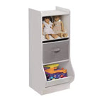 Badger Basket Mobile Contenitore Verticale con Cesto Reversibile Bianco