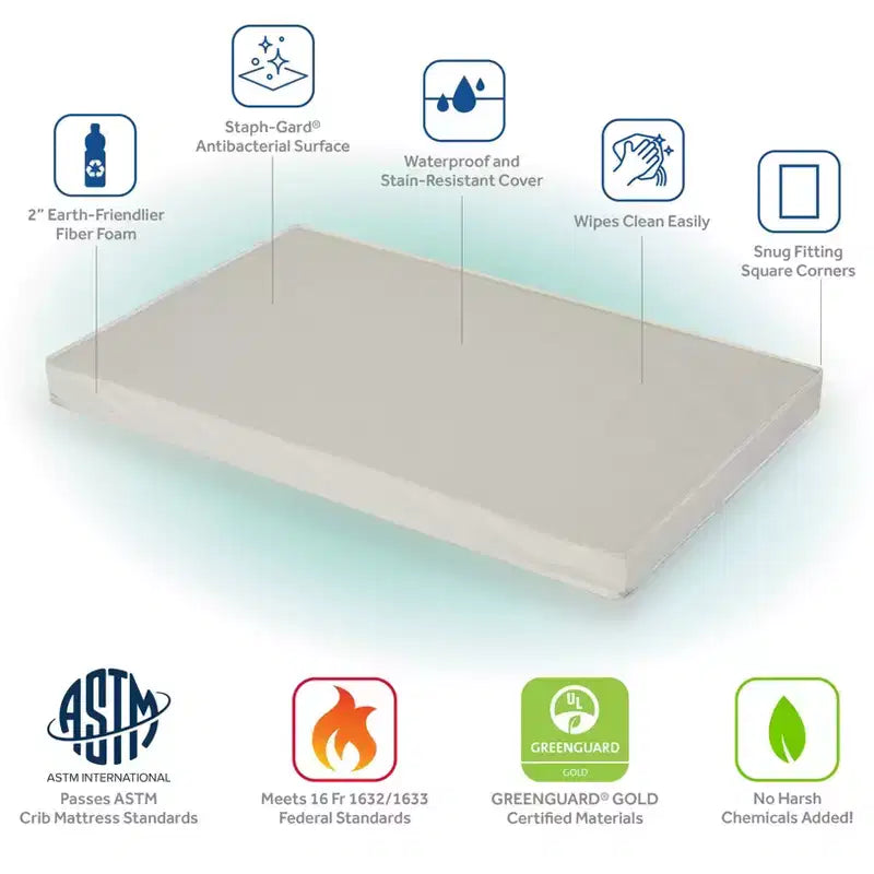Materasso per culla antibatterico Sealy Mini - 38"x24"