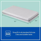 Sealy DuoBreathe Materasso in Schiuma a 2 Fasi per Culla 14.6cm - Bianco/Grigio: Impermeabile, Rivestimento in Rete Rimovibile, Lettino per Bambini Solido