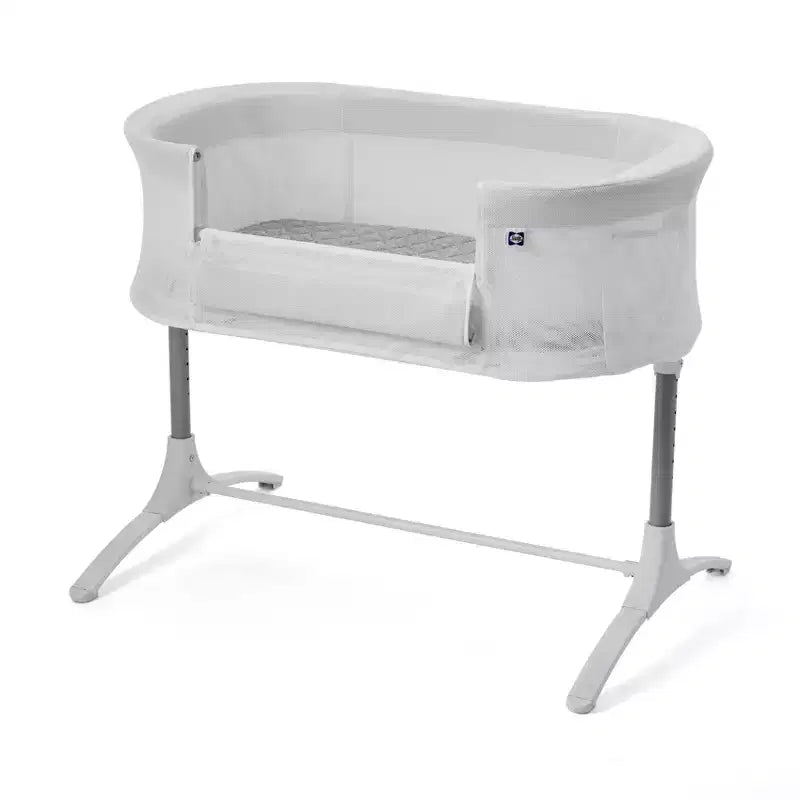Culla 2-in-1 Sealy Airy Dreams e Culla fianco letto: Altezza regolabile, Telaio in acciaio, Include materasso/imbottitura