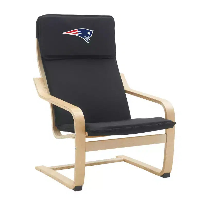 Sedia d'accento NFL New England Patriots in legno curvato