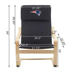 Sedia d'accento NFL New England Patriots in legno curvato