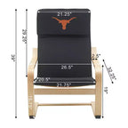 Sedia d'accento in legno curvato NCAA University of Texas