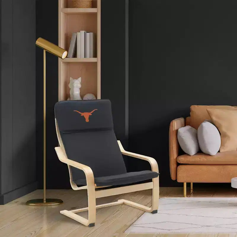 Sedia d'accento in legno curvato NCAA University of Texas