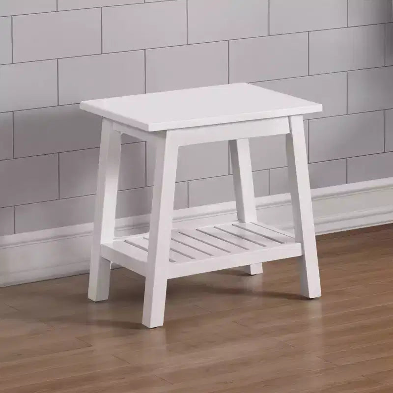 Dorset Bench with Storage White - Alaterre Furniture: Upholstered Rectangle, Wood Frame, Polyester Textile, Spot Clean