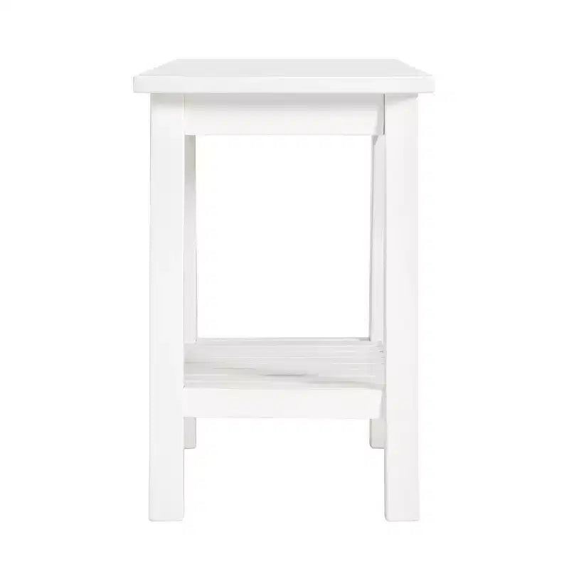 Panca Dorset con Contenitore Bianco - Alaterre Furniture: Rettangolare Imbottita, Struttura in Legno, Tessuto in Poliestere, Pulire a Spot