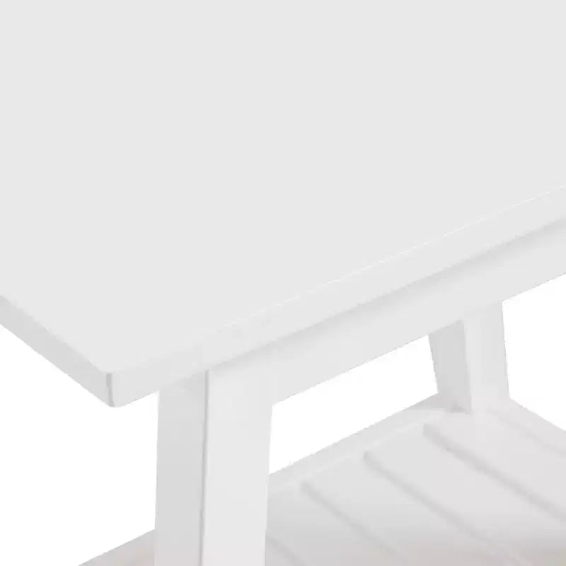 Panca Dorset con Contenitore Bianco - Alaterre Furniture: Rettangolare Imbottita, Struttura in Legno, Tessuto in Poliestere, Pulire a Spot