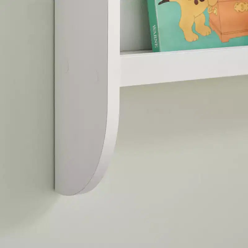 Danya B. 23,62" x 19,7" Steiner Contemporaneo Scaffale per Bambini a 2 Ripiani da Parete, Faggio Bianco - Mensola Sospesa per Asilo