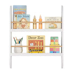 Danya B. 23,62" x 19,7" Steiner Contemporaneo Scaffale per Bambini a 2 Ripiani da Parete, Faggio Bianco - Mensola Sospesa per Asilo