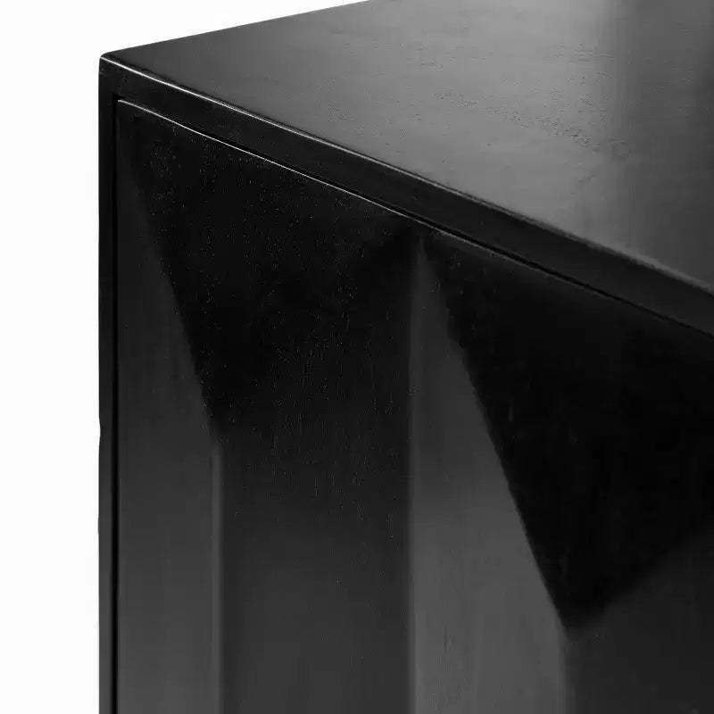 Kate & Laurel All Things Decor 30"x10"x14" Pensile a due ante Ranier Nero