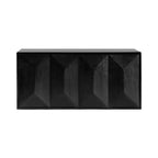 Kate & Laurel All Things Decor 30"x10"x14" Pensile a due ante Ranier Nero