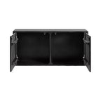 Kate & Laurel All Things Decor 30"x10"x14" Pensile a due ante Ranier Nero