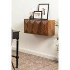 Pensile Ranier a due ante in noce di Kate & Laurel All Things Decor, 76x25x35 cm