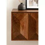 Pensile Ranier a due ante in noce di Kate & Laurel All Things Decor, 76x25x35 cm