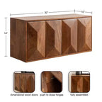 Pensile Ranier a due ante in noce di Kate & Laurel All Things Decor, 76x25x35 cm