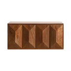 Pensile Ranier a due ante in noce di Kate & Laurel All Things Decor, 76x25x35 cm