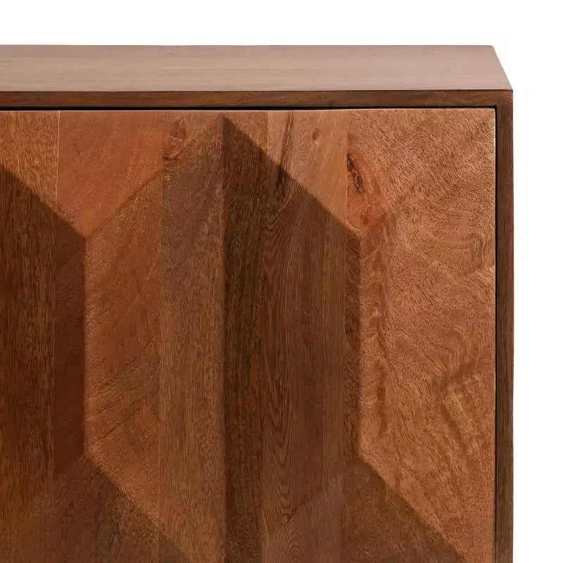Pensile Ranier a due ante in noce di Kate & Laurel All Things Decor, 76x25x35 cm