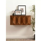 Pensile Ranier a due ante in noce di Kate & Laurel All Things Decor, 76x25x35 cm