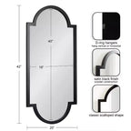 Kate & Laurel All Things Decor Specchio Decorativo da Parete Jovie Nero 20"X42"