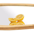 WallBeyond 19,5"x30,5" Specchio da parete con ciottoli Marrone Noce