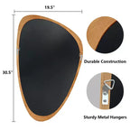 WallBeyond 19,5"x30,5" Specchio da parete con ciottoli Marrone Noce