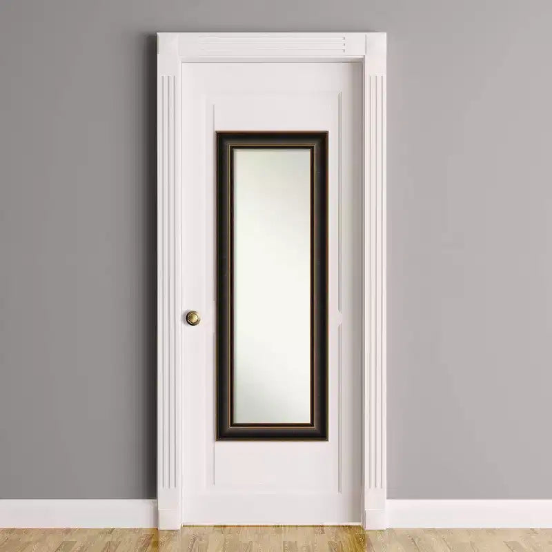 Specchio da porta in legno Villa non smussato 20"x54" bronzo anticato