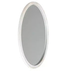Specchio da parete rotondo Brewster 30" con cornice intagliata bianca: Finitura effetto anticato, Nessun montaggio richiesto