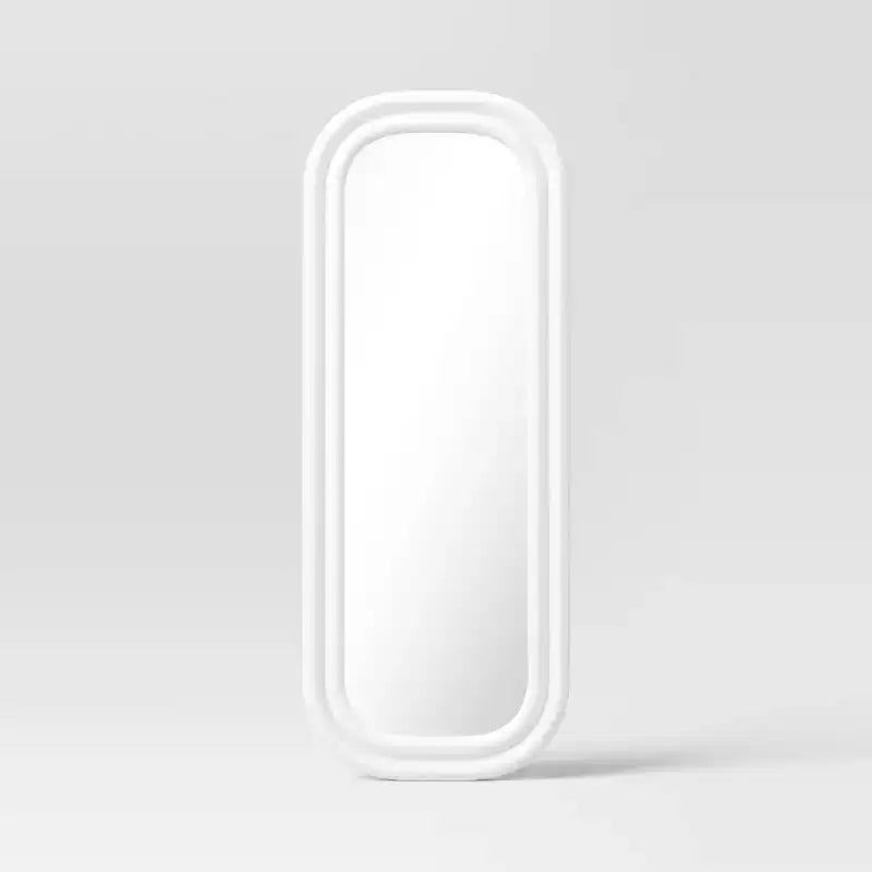 Specchio da pavimento testurizzato 25"x65" Bianco - Threshold™