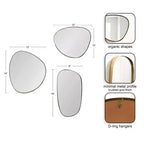 Kate & Laurel All Things Decor (Set di 3) Specchi Rollo in metallo dorato