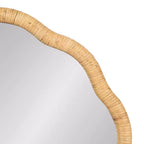 Kate & Laurel All Things Decor Specchio da parete con cornice smerlata Rahfy 66x66 cm, Naturale: Stile Bohemien, Nessun montaggio richiesto