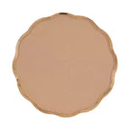 Kate & Laurel All Things Decor Specchio da parete con cornice smerlata Rahfy 66x66 cm, Naturale: Stile Bohemien, Nessun montaggio richiesto
