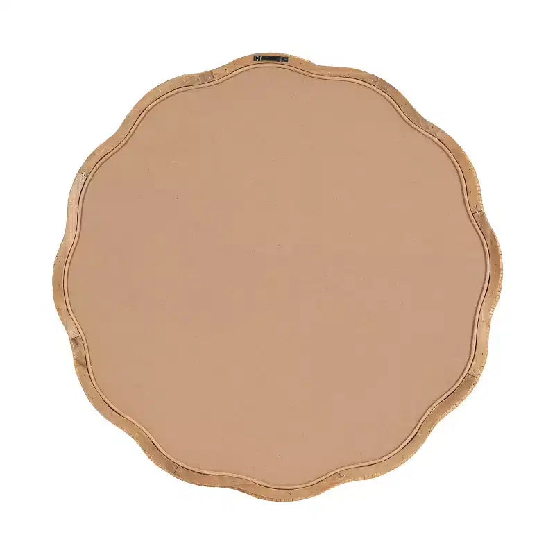 Kate & Laurel All Things Decor Specchio da parete con cornice smerlata Rahfy 66x66 cm, Naturale: Stile Bohemien, Nessun montaggio richiesto