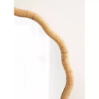 Kate & Laurel All Things Decor Specchio da parete con cornice smerlata Rahfy 66x66 cm, Naturale: Stile Bohemien, Nessun montaggio richiesto