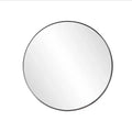 Howard Elliott 30" Round Stainless Steel Shadowbox Framed Wall Mirror Black