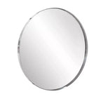 Howard Elliott Specchio da parete con cornice Shadowbox rotonda da 30" in acciaio inox, nero