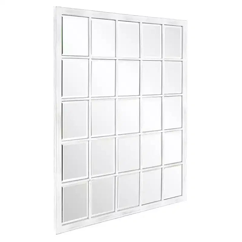 Specchio da parete superiore smussato con cornice in metallo Howard Elliott 38"x34"