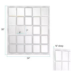 Specchio da parete superiore smussato con cornice in metallo Howard Elliott 38"x34"