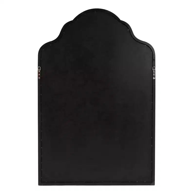 Howard Elliott 51"x34" Specchio Arco Windsor Nero Opaco: Elegante Cornice in Poliuretano, Nessun Montaggio, Montaggio a Parete