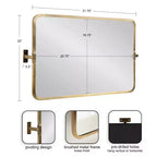 Kate & Laurel All Things Decor Specchio da parete girevole Elijah 20"x32", oro