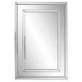 Howard Elliott 38"x38" Round Burnished Copper Wall Mirror with Partial Brown Wood Frame: Modern Style, No Assembly Required