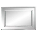 Specchio da parete rotondo Howard Elliott 38"x38" in rame brunito con cornice parziale in legno marrone: Stile moderno, Nessun assemblaggio richiesto