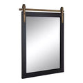 24"x31" Skylan Decorative Wall Mirror Black - Kate & Laurel All Things Decor: Modern Farmhouse Style, Rectangle Shape, Wall-Mounted